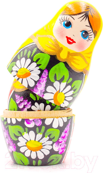 Изображение товара Матрешка сувенирная Брестская Фабрика Сувениров С букетом ромашек и сирени 5021