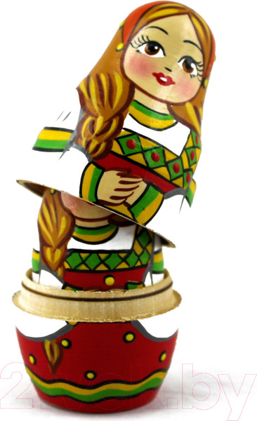 Изображение товара Матрешка сувенирная Брестская Фабрика Сувениров В традиционной одежде с орнаментом 5022