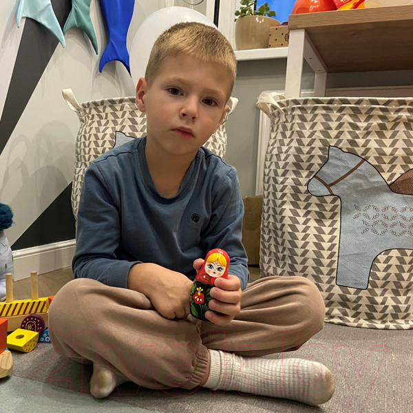 Изображение товара Матрешка сувенирная Брестская Фабрика Сувениров В винтажном стиле с цветами 5036