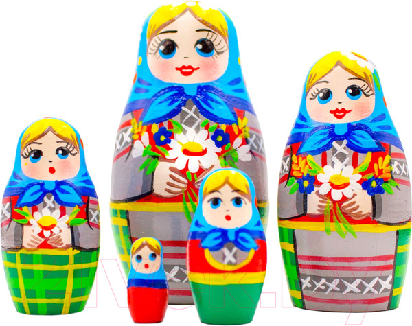 Изображение товара Матрешка сувенирная Брестская Фабрика Сувениров С луговым букетом 5059