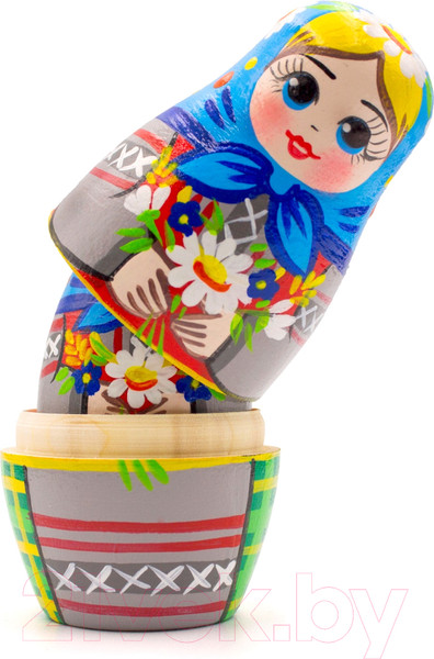 Изображение товара Матрешка сувенирная Брестская Фабрика Сувениров С луговым букетом 5059