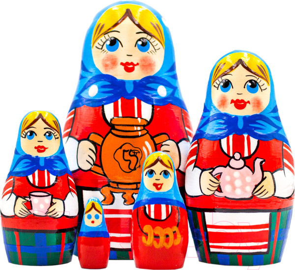 Изображение товара Матрешка сувенирная Брестская Фабрика Сувениров В русской традиционной одежде с орнаментом 5063