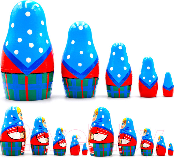 Изображение товара Матрешка сувенирная Брестская Фабрика Сувениров В русской традиционной одежде с орнаментом 5063