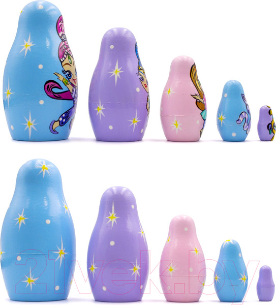 Изображение товара Матрешка сувенирная Брестская Фабрика Сувениров С героями мультфильма Шиммер и Шайн 5104