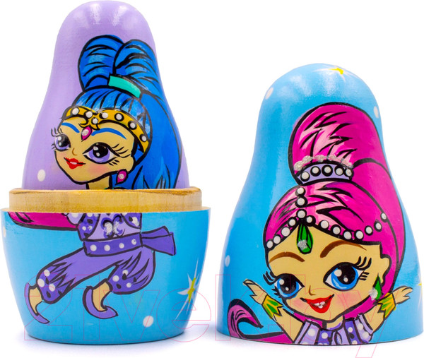 Изображение товара Матрешка сувенирная Брестская Фабрика Сувениров С героями мультфильма Шиммер и Шайн 5104