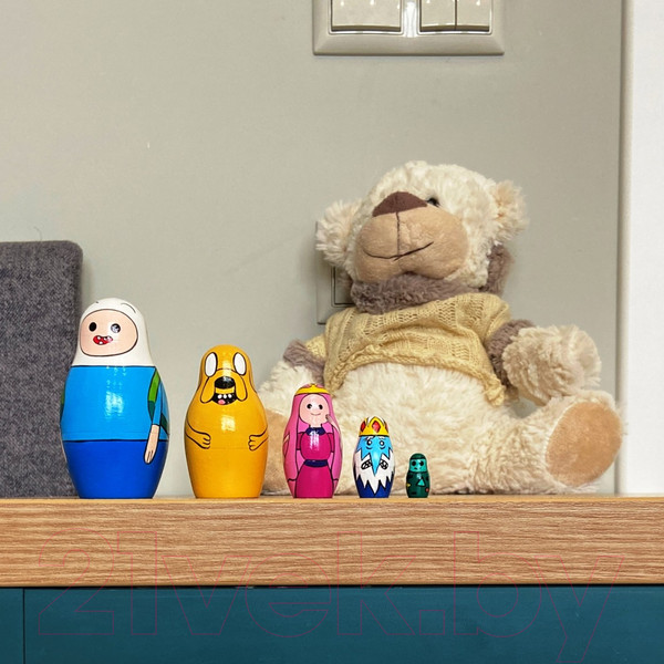 Изображение товара Матрешка сувенирная Брестская Фабрика Сувениров С персонажами из мультфильма Время приключений 5105