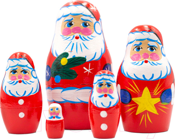 Изображение товара Матрешка сувенирная Брестская Фабрика Сувениров В виде санта клауса 5110