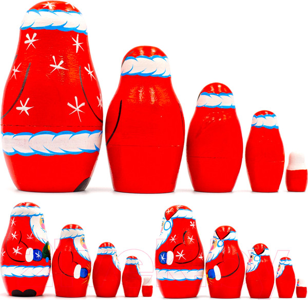 Изображение товара Матрешка сувенирная Брестская Фабрика Сувениров В виде санта клауса 5110