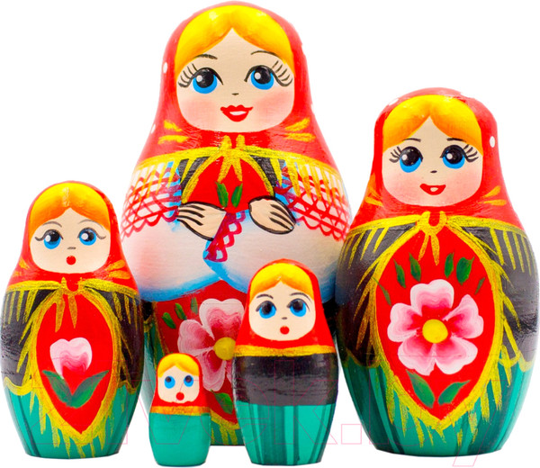 Изображение товара Матрешка сувенирная Брестская Фабрика Сувениров В национальном наряде с белорусским орнаментом 5013