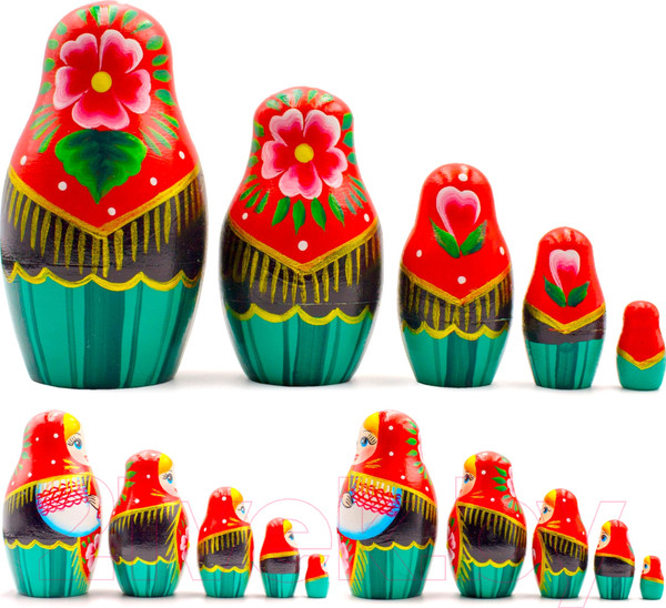 Изображение товара Матрешка сувенирная Брестская Фабрика Сувениров В национальном наряде с белорусским орнаментом 5013