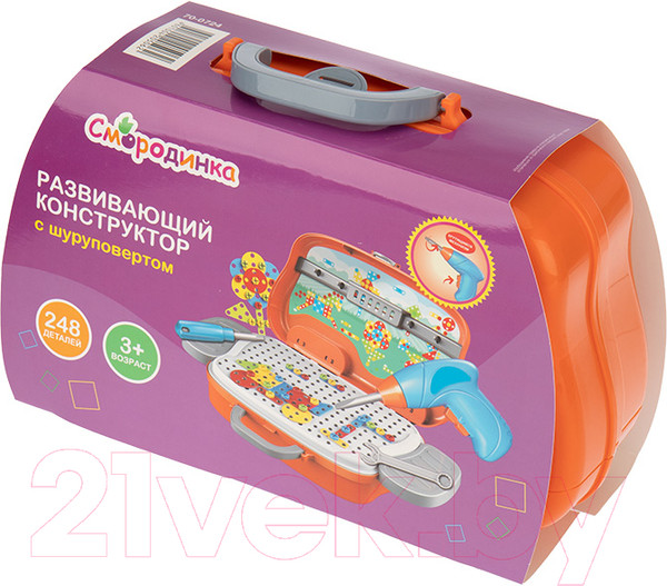Изображение товара Конструктор Смородинка С шуруповертом и мозаикой / 70-0724