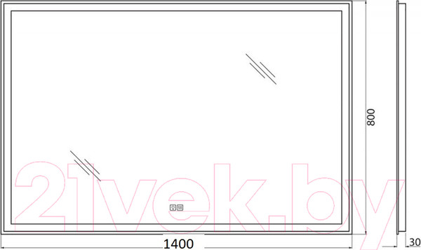 Изображение товара Зеркало BelBagno SPC-GRT-1400-800-LED-TCH-WARM
