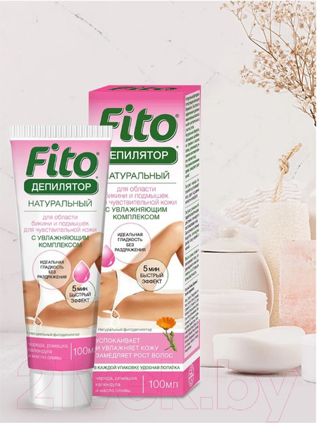 Изображение товара Крем для депиляции Fito Косметик Увлажняющий комплекс Для бикини и подмышек (100мл)