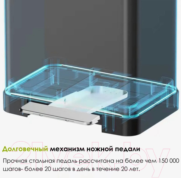 Изображение товара Мусорное ведро WeltWasser Wally TG 9L (серый матовый)