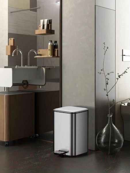 Изображение товара Мусорное ведро WeltWasser Wally TG 12L (серый матовый)