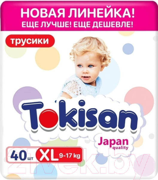 Изображение товара Подгузники-трусики детские Tokisan 5XL (40шт)