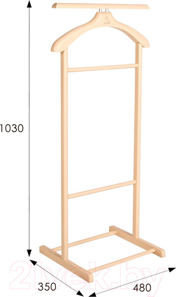 Изображение товара Стойка для одежды Мебелик Костюмная В 21Н (слоновая кость)