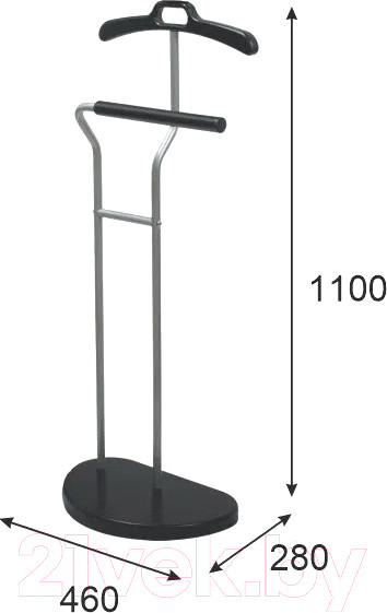 Изображение товара Стойка для одежды Мебелик Костюмная Д 10 (металлик/венге)