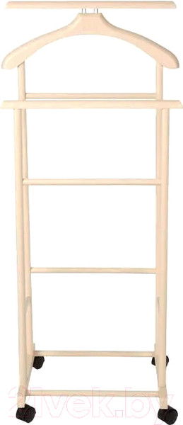 Изображение товара Стойка для одежды Мебелик Костюмная на колесах В 22Н (слоновая кость)