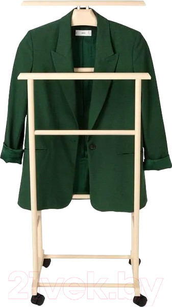 Изображение товара Стойка для одежды Мебелик Костюмная на колесах В 22Н (слоновая кость)