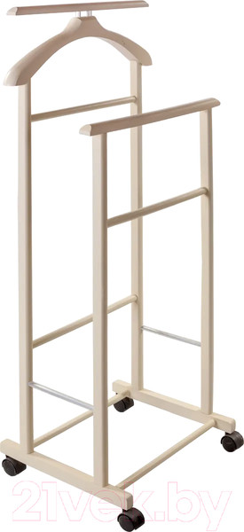Изображение товара Стойка для одежды Мебелик Костюмная на колесах В 22Н (слоновая кость)