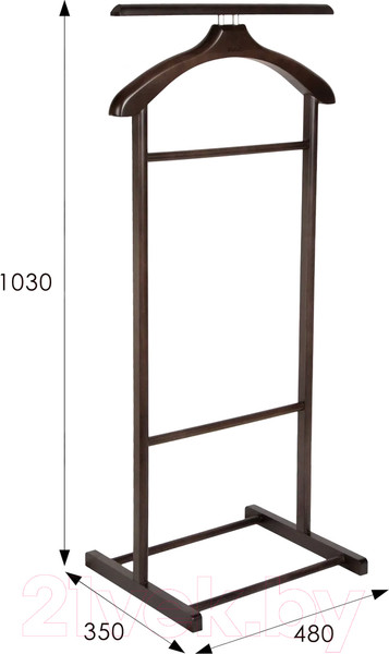 Изображение товара Стойка для одежды Мебелик Костюмная В 21Н (венге)