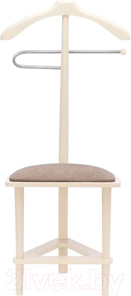 Изображение товара Стойка для одежды Мебелик Костюмная с сиденьем В 26Н (слоновая кость)