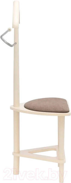 Изображение товара Стойка для одежды Мебелик Костюмная с сиденьем В 26Н (слоновая кость)