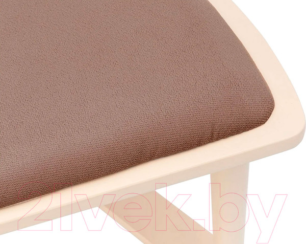 Изображение товара Стойка для одежды Мебелик Костюмная с сиденьем В 26Н (слоновая кость)