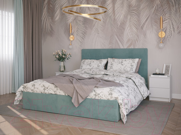 Изображение товара Каркас кровати НК Мебель Соната 160x200 / 72305125 (велюр мята)