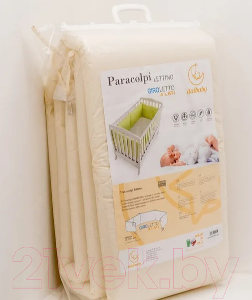 Изображение товара Бортик в кроватку Italbaby 225.9998-6 (кремовый)