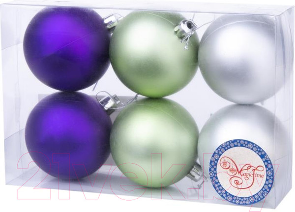 Изображение товара Набор шаров новогодних Феникс-Презент 78780 (6шт)