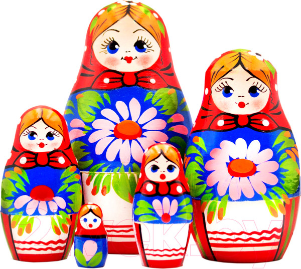 Изображение товара Матрешка сувенирная Брестская Фабрика Сувениров В виде красивых украшений из лилий 5004