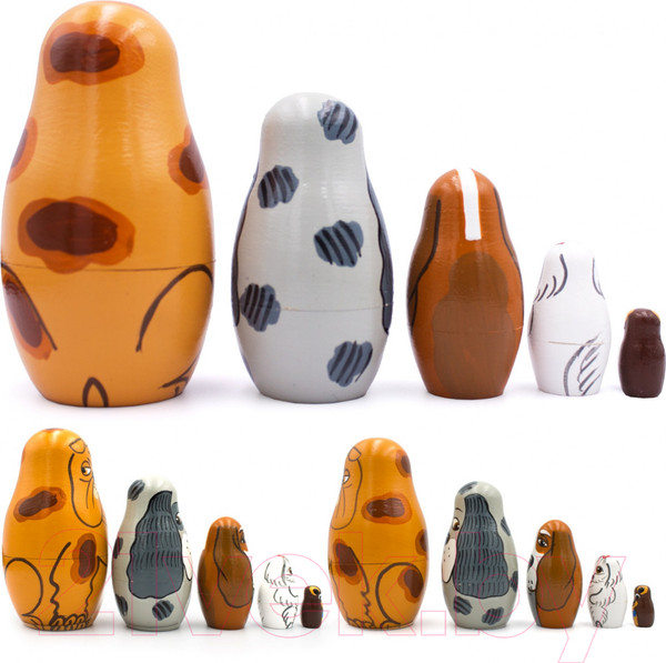 Изображение товара Матрешка сувенирная Брестская Фабрика Сувениров С изображением собак 5117