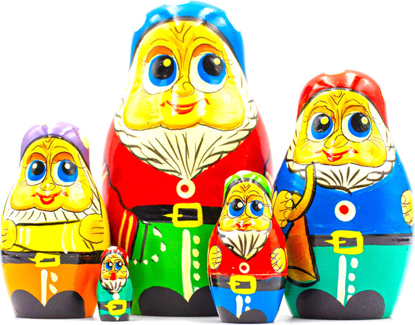 Изображение товара Матрешка сувенирная Брестская Фабрика Сувениров В виде фигурок гномов 5119