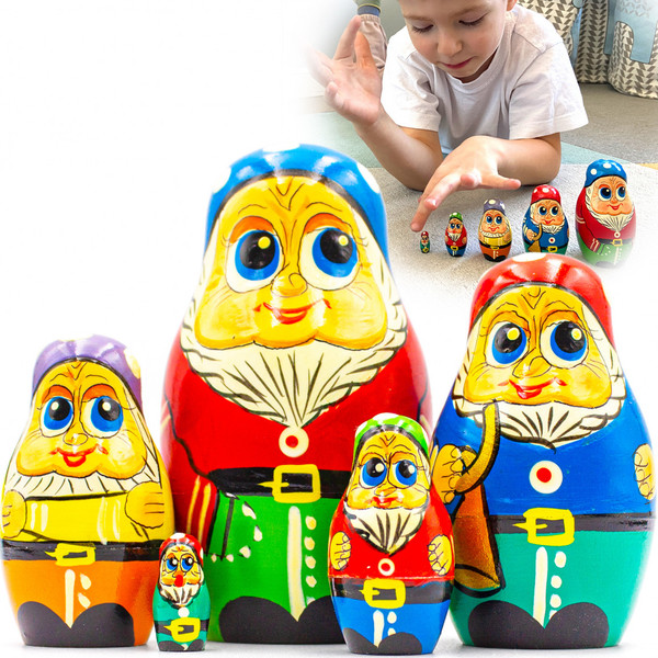 Изображение товара Матрешка сувенирная Брестская Фабрика Сувениров В виде фигурок гномов 5119