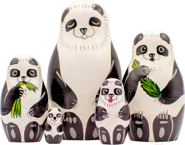 Изображение товара Матрешка сувенирная Брестская Фабрика Сувениров В виде панды 5123