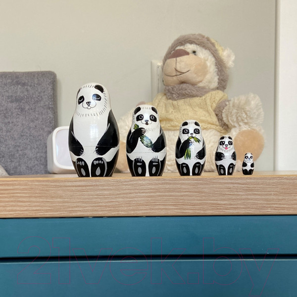 Изображение товара Матрешка сувенирная Брестская Фабрика Сувениров В виде панды 5123
