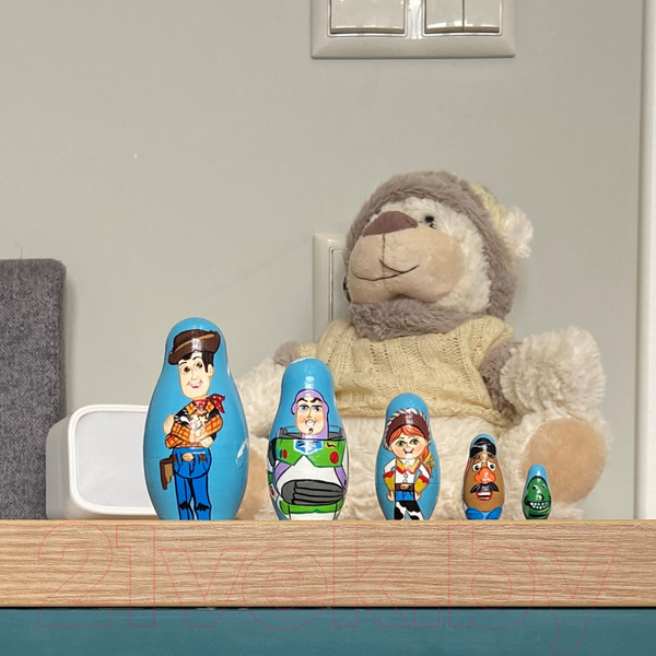 Изображение товара Матрешка сувенирная Брестская Фабрика Сувениров С персонажами Истории игрушек 5129
