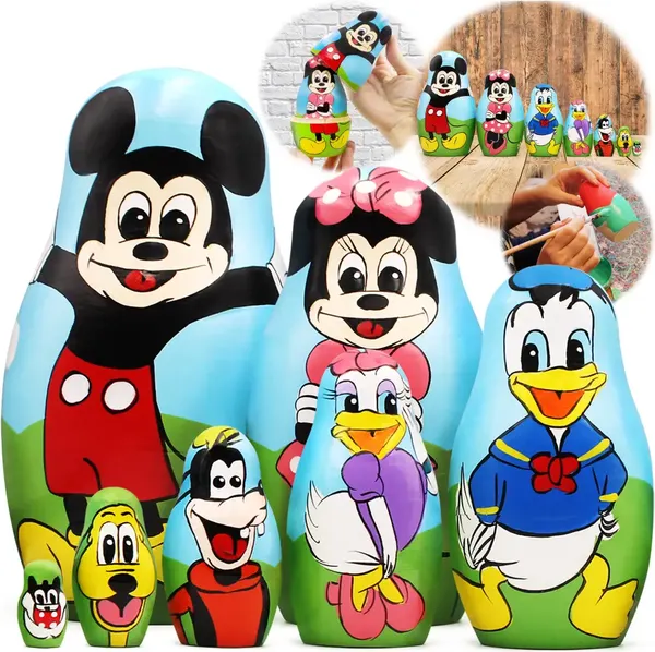 Изображение товара Матрешка сувенирная Брестская Фабрика Сувениров С героями мультфильма Микки Маус 5141