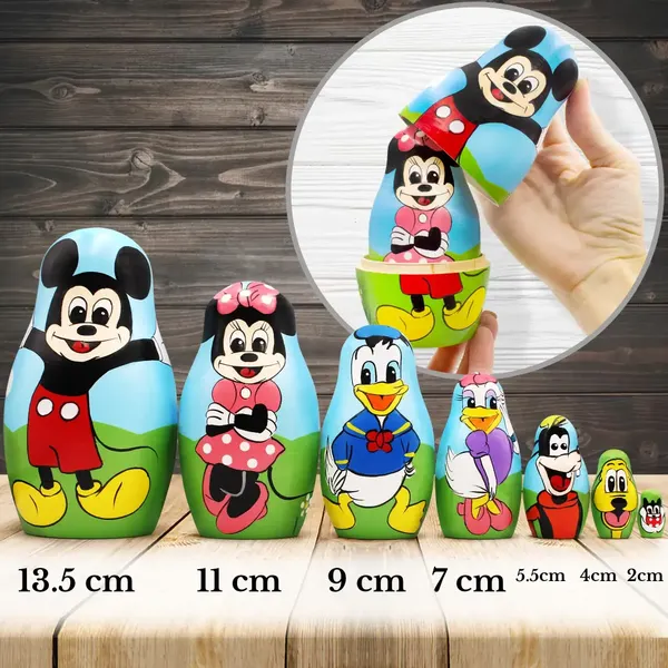 Изображение товара Матрешка сувенирная Брестская Фабрика Сувениров С героями мультфильма Микки Маус 5141