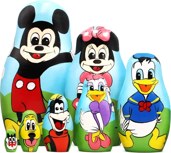 Изображение товара Матрешка сувенирная Брестская Фабрика Сувениров С героями мультфильма Микки Маус 5141
