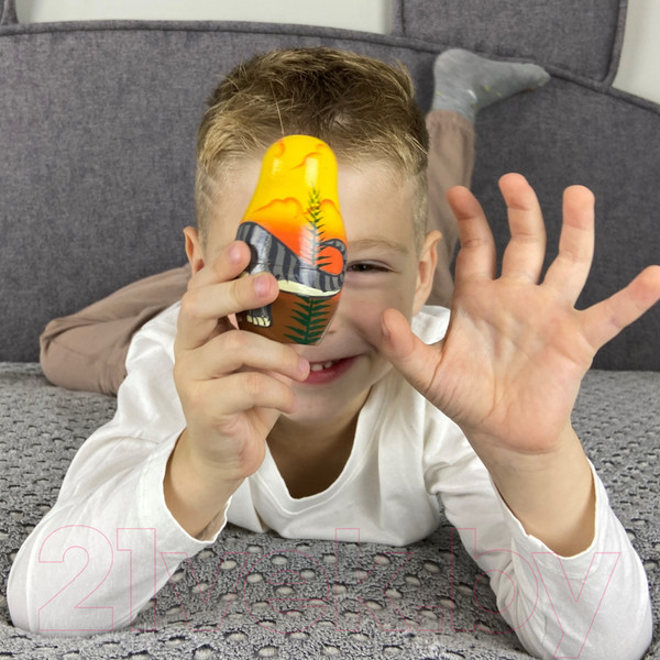 Изображение товара Матрешка сувенирная Брестская Фабрика Сувениров В виде динозавров 5143