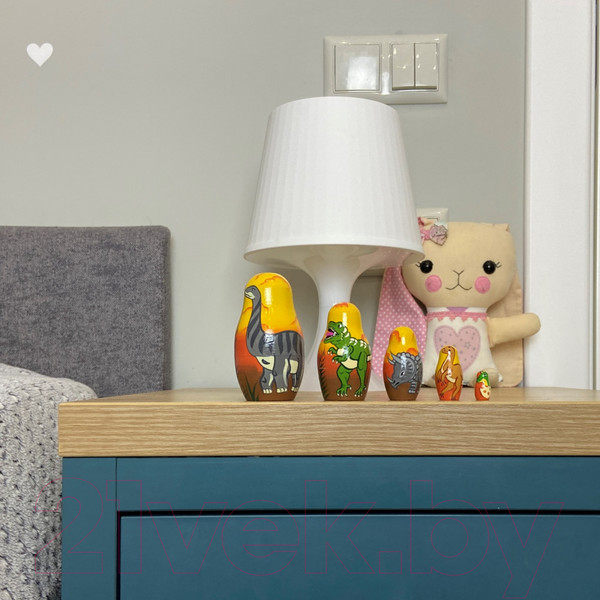 Изображение товара Матрешка сувенирная Брестская Фабрика Сувениров В виде динозавров 5143