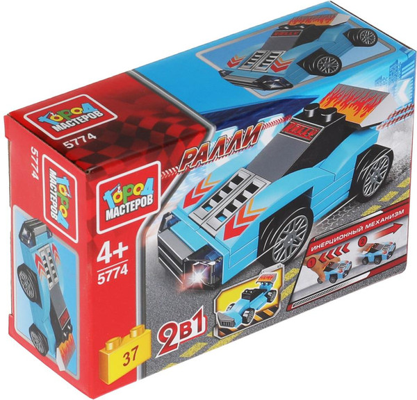Изображение товара Конструктор инерционный Город мастеров Спорткар 2в1 / 5774-BY