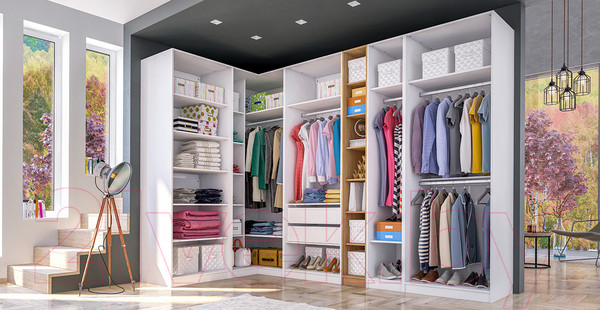 Изображение товара Шкаф-пенал Мебель-Неман Отис МН-039-07 П8 (белый/крем)