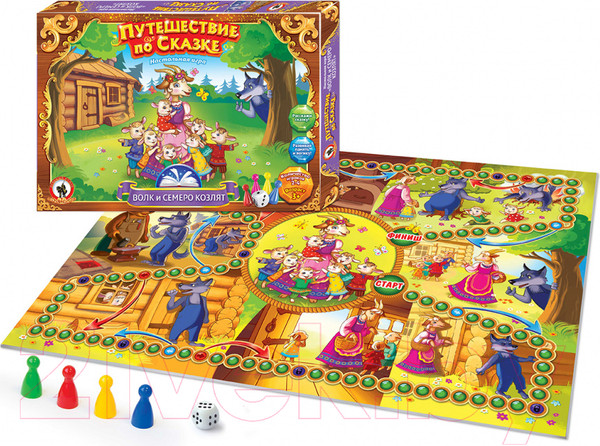 Изображение товара Настольная игра Русский стиль Волк и семеро козлят / 03045