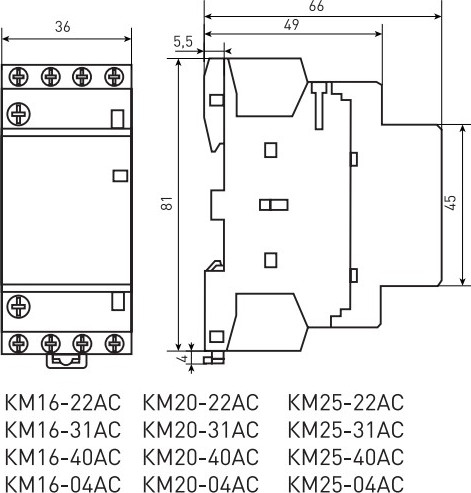 Изображение товара Контактор ЭРА Pro NO-902-298 КМ25-40 AC / Б0049163