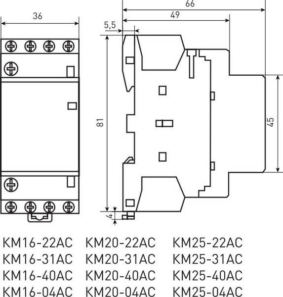 Изображение товара Контактор ЭРА Pro NO-902-299 КМ25-22 AC / Б0049164