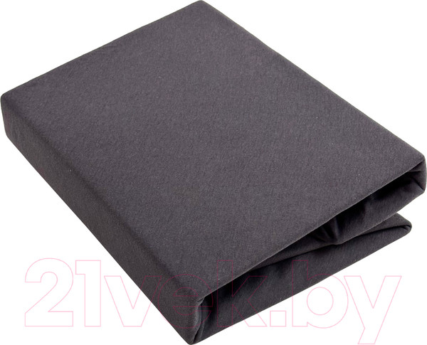 Изображение товара Простыня Lilia Трикотажная на резинке Прт-120x200x20 (темно-серый)